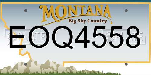 EOQ4558 Montana License Plate