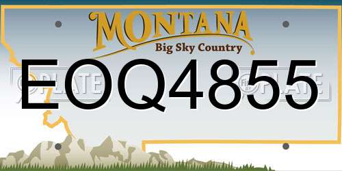 EOQ4855 Montana License Plate