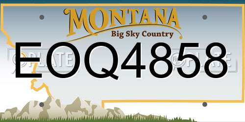 EOQ4858 Montana License Plate