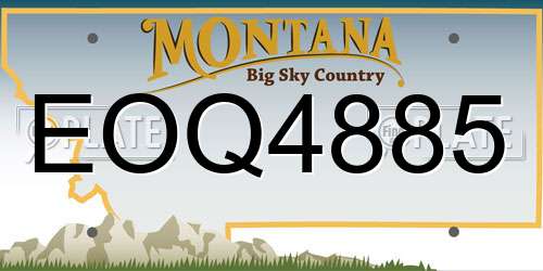 EOQ4885 Montana License Plate