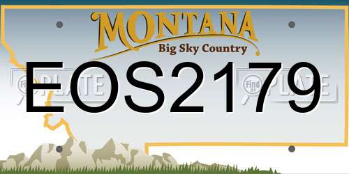 EOS2179 Montana License Plate