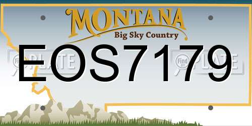 EOS7179 Montana License Plate