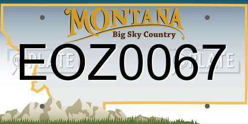 EOZ0067 Montana License Plate