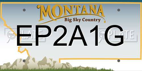 EP2A1G Montana License Plate