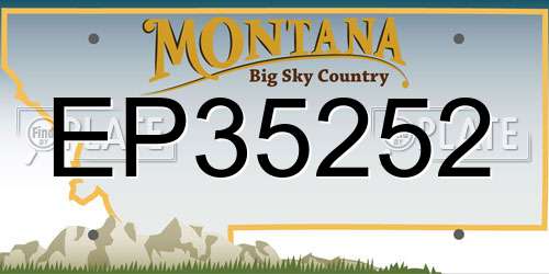 EP35252 Montana License Plate