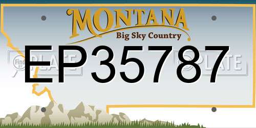 EP35787 Montana License Plate