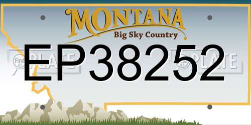 EP38252 Montana License Plate