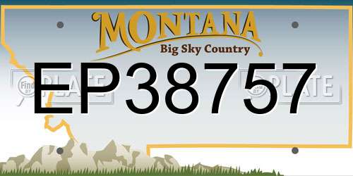 EP38757 Montana License Plate