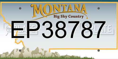 EP38787 Montana License Plate
