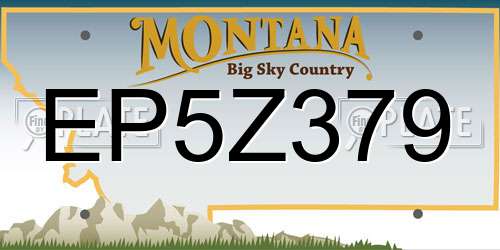 EP5Z379 Montana License Plate