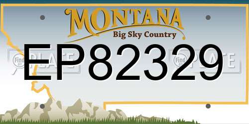 EP82329 Montana License Plate