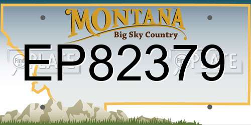 EP82379 Montana License Plate