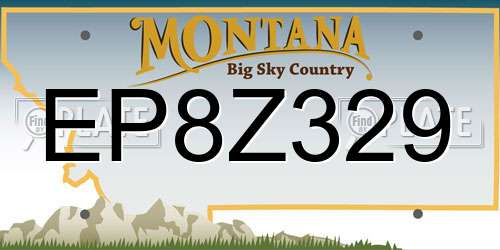 EP8Z329 Montana License Plate
