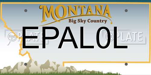 EPAL0L Montana License Plate