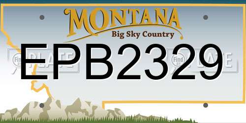 EPB2329 Montana License Plate