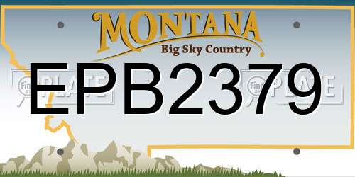 EPB2379 Montana License Plate