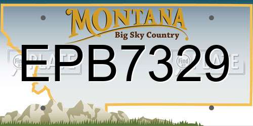 EPB7329 Montana License Plate