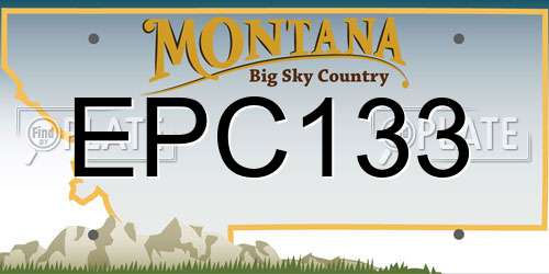 EPC133 Montana License Plate