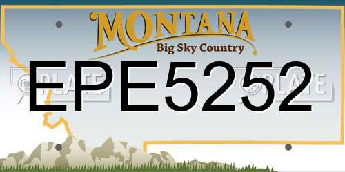 EPE5252 Montana License Plate