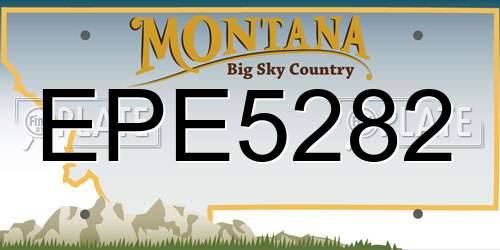 EPE5282 Montana License Plate