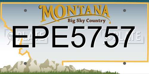 EPE5757 Montana License Plate