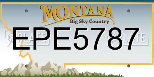 EPE5787 Montana License Plate