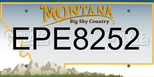 EPE8252 Montana License Plate
