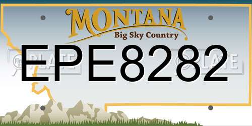 EPE8282 Montana License Plate