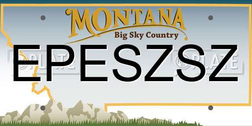EPESZSZ Montana License Plate