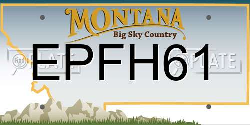 EPFH61 Montana License Plate