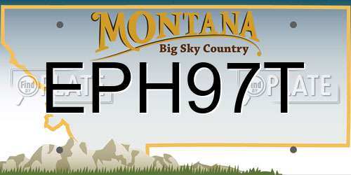 EPH97T Montana License Plate