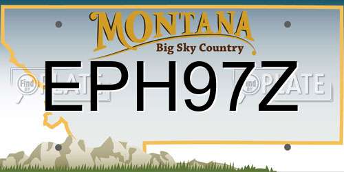 EPH97Z Montana License Plate