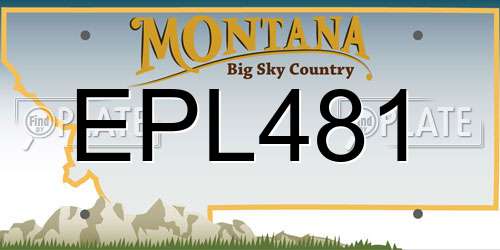 EPL481 Montana License Plate