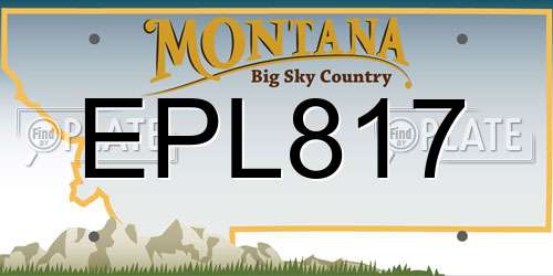 EPL817 Montana License Plate