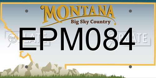 EPM084 Montana License Plate