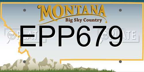 EPP679 Montana License Plate