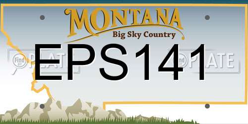 EPS141 Montana License Plate