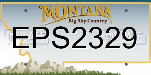 EPS2329 Montana License Plate
