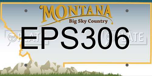 EPS306 Montana License Plate