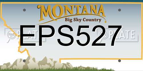 EPS527 Montana License Plate