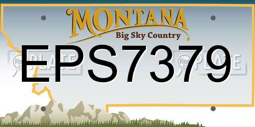 EPS7379 Montana License Plate