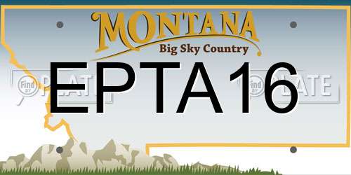 EPTA16 Montana License Plate