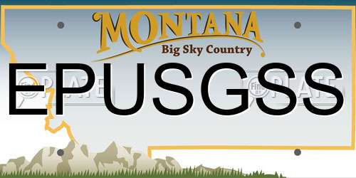 EPUSGSS Montana License Plate