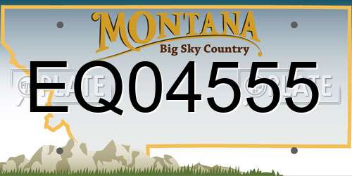 EQ04555 Montana License Plate
