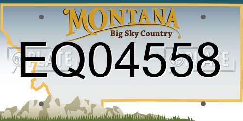EQ04558 Montana License Plate