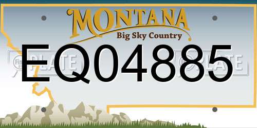 EQ04885 Montana License Plate