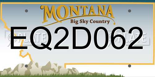 EQ2D062 Montana License Plate