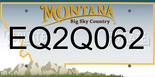 EQ2Q062 Montana License Plate