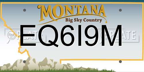 EQ6I9M Montana License Plate