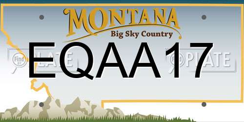EQAA17 Montana License Plate